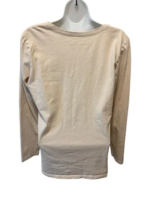 Life is Good Go Places Ivory V-Neck Long Sleeve Crusher Tee Sz M 100% Cotton thumbnail 3