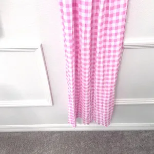 Playa Lucila Women Maxi Slip Dress Pink Check Size S thumbnail 3