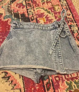 blue jeans skort thumbnail 1