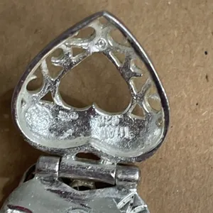 Jezlaine Jez Sterling Silver Crystal Mother Heart Locket Pendant Charm thumbnail 3