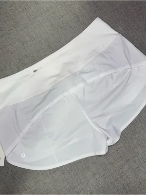 Lululemon Speed Up High Rise White Shorts Size 14 NWT thumbnail 6