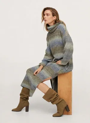 Mango NWT Bovine Jinete Leather Boots in Brown thumbnail 2