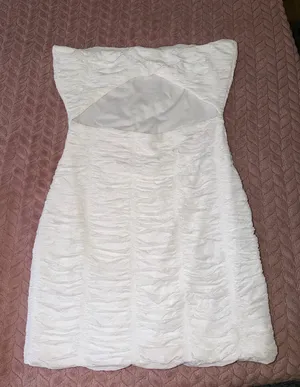 Windsor White Mesh Strapless Bodycon Cutout Back Mini Dress thumbnail 4