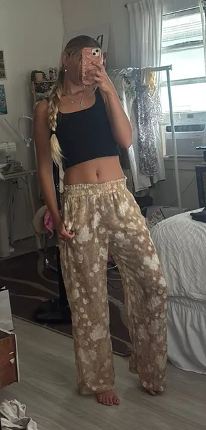 Floral See Through Beach Pants Multi thumbnail 1