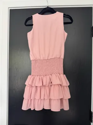 Lea & Viola Pink mini ruffle dress thumbnail 2