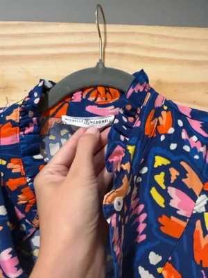 summer navy floral shirt thumbnail 2