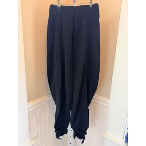 NWT Halara Black Ribbed Jodhpur Harem Pants Buckle Ankle XS thumbnail 3