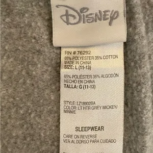 Disney Sleepwear Mickey‎ & Minnie Grey & Pink Sweatpants Women’s Size Large thumbnail 6