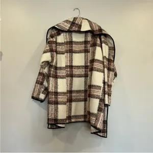 Mercer & Madison Plaid Cowl Coat XL thumbnail 7