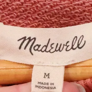 Madewell French Terry Sweatshirt Womens Size M Coral Orange Pullover Relaxed thumbnail 4