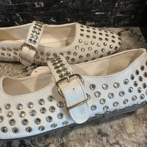 Camila Coelho Princess rhinestone Mary Jane flats Size 9 New Bling thumbnail 3