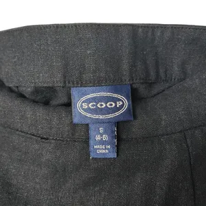 Scoop Black White Trim Linen Blend Side Zip Wrap Casual Skort Size Small 4-6 thumbnail 4