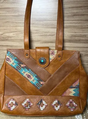 CATCHFLY Tote Sunset Renegade with Southwest Jacquard Inlay Concealed Carry thumbnail 1