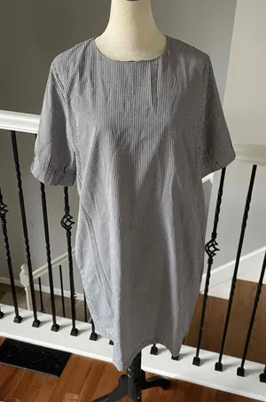 Handmade Womens Gingham Embroidery Puff Sleeve Dress Size M‎ thumbnail 1