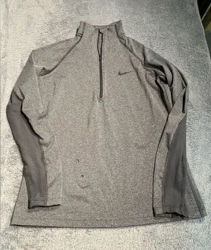 Nike dri-fit Quarter-Zip Pullover medium gray thumbnail 1
