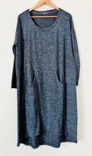 Anthropologie Women’s Lounge‎ Dress Grey Pockets Oversized XS/S Long Sweater thumbnail 1