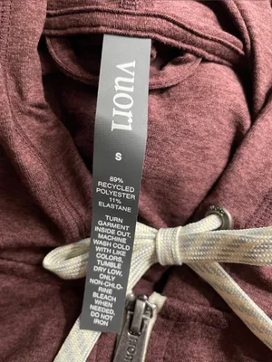 Vuori NWOT Halo Performance Hoodie Heather Red Full-Zip sweatshirt S thumbnail 6
