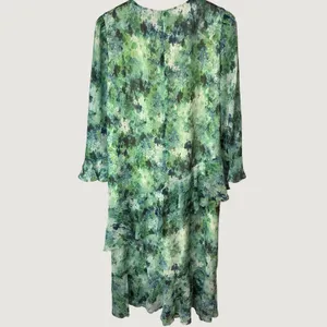 Tuckernuck Water Lillies Sasha Dress Green Floral Tiered Ruffle Midi XL NEW thumbnail 3