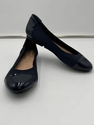 Alfani Step N Flex Women’s Size 6M Navy Blue Patent Cap Toe Ballet Flats thumbnail 3