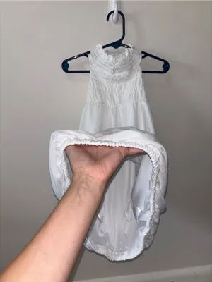 Women’s White Smocked Halter - Classic Summer Style thumbnail 3