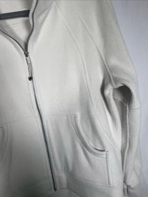 Lululemon Womens Fleece Zip Up Jacket Bone/Off White Xs/S Square Tag thumbnail 4