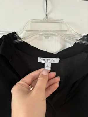Esley Basic Black Polo - Size Small thumbnail 3