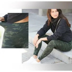 SPANX Women's Army Green Camo High Waisted Look At Me Now Leggings Sz M thumbnail 2