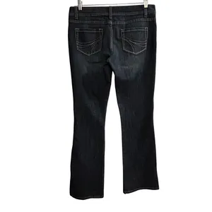 SO Jeans Women Dark‎ Wash Bootcut Stretch Denim Pants Size 11 thumbnail 6