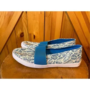 Lam Women's Sz.7.5 slip on slide sneaker shoes feather blue comfort VGUC thumbnail 3