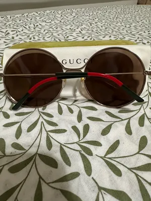 Gucci Women's Round Brown Lens Sunglasses thumbnail 4