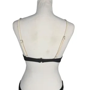 Boutique Black Cream Bikini Set Womens Small Underwire High Cut Thong Swimsuit thumbnail 15