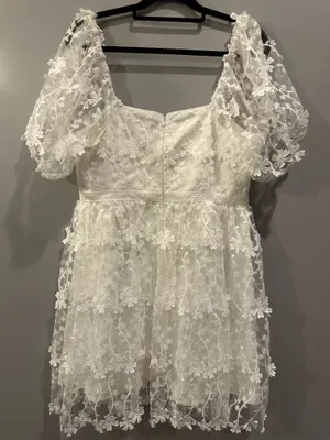 Endless Rose NWT Crochet Lace Bustier Puff Sleeve Dress thumbnail 5