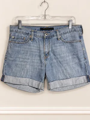 Rare 2009 Levi’s Boyfriend Denim Shorts Upside Down Red Tab Error Size 8 thumbnail 2