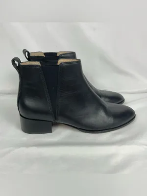 Madewell The Carina Boot True Black Leather Chelsea Ankle Booties Sz 10 thumbnail 3