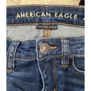 Women’s American Eagle Jeggings Next Level Stretch Distressed Size 0 Short Jeans thumbnail 5