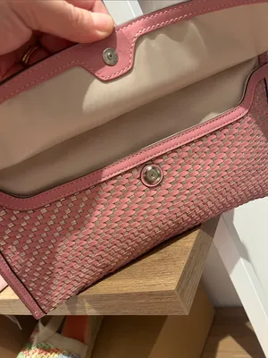Coach Metallic Woven Leather Clutch Pink & Rose Gold thumbnail 6