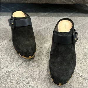 Veronica Beard Dacey Studded Clogs Black 8 thumbnail 2