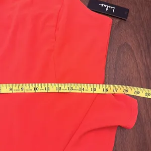 Lulus Great Things‎ Ruffled Bodycon Coral Red Dress Size XL thumbnail 6
