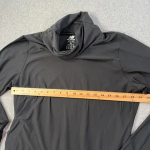 New Balance Women's XL Black Ruched Side Activewear Top Long Sleeve Cowl Neck thumbnail 6