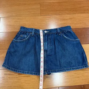 NWOT We The Free Denim Skort Womens‎ Blue Gathered Waist Mini 25 thumbnail 6