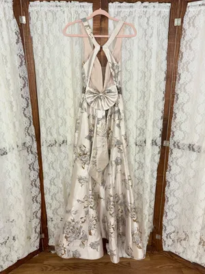 Stunning Bicici & Coty Metallic Brocade Prom Gown thumbnail 4