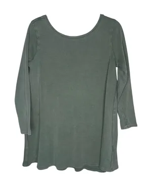 Free People We The Free Green Scoop Back‎ Long Sleeve Tunic Top Small OB1858464 thumbnail 1