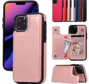 iPhone 12Pro Max Fashion Flip Cards Holder Wallet Case Rose Gold thumbnail 1