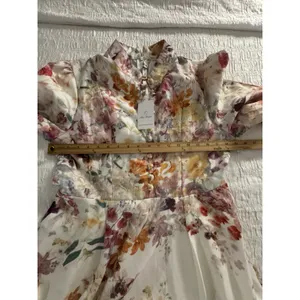 Miss Rosier Bianca Floral-Print Mini Dress Size Medium Floral A-line Vintage thumbnail 6