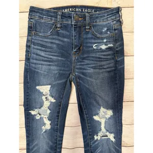 Women’s American Eagle Jeggings Next Level Stretch Distressed Size 0 Short Jeans thumbnail 2