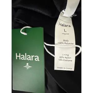Halara Black Corduroy Skirt Mini Side Slit Zipper Closure Women Large NWT Preppy thumbnail 6