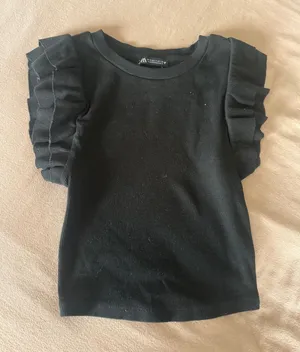 ZARA Ruffle Sleeve Top thumbnail 1
