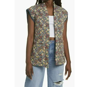 BLANK NYC Quilted In Bloom Wrap Belted Jacket Vest Size M New w Tag MSRP $98 SOO thumbnail 5