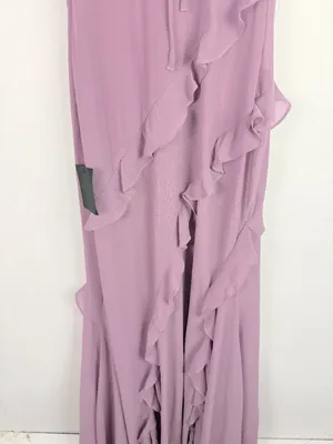 NWT Lulus Fancy Sweetness Lavender Ruffled Lace-Up Sleeveless Maxi Dress XXS thumbnail 13