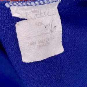 Vintage blue & orange Team Valiants cheerleader top size 36 thumbnail 7